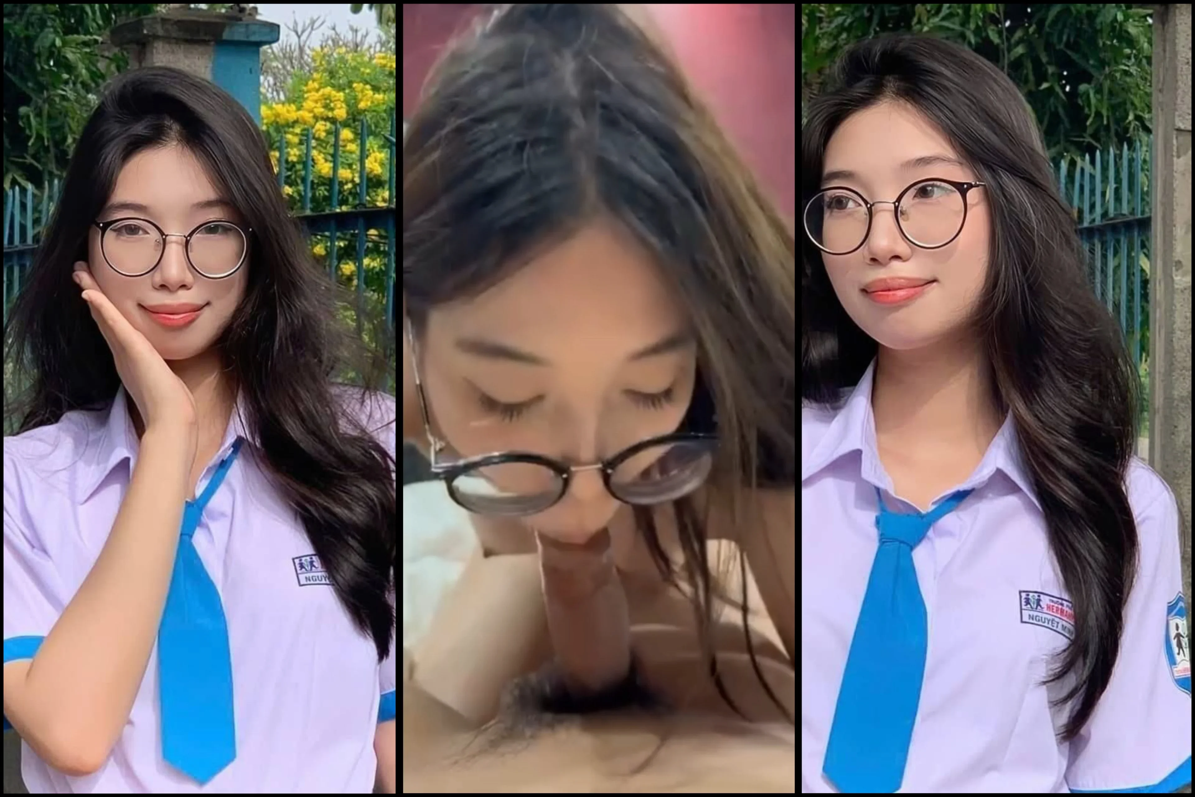 Poster of [Hot] Hoàng Thanh Vy Hxinh C3 Hùng Vương non tơ kính cận lộ full clip địt nhau dâm dục với anh trai mưa